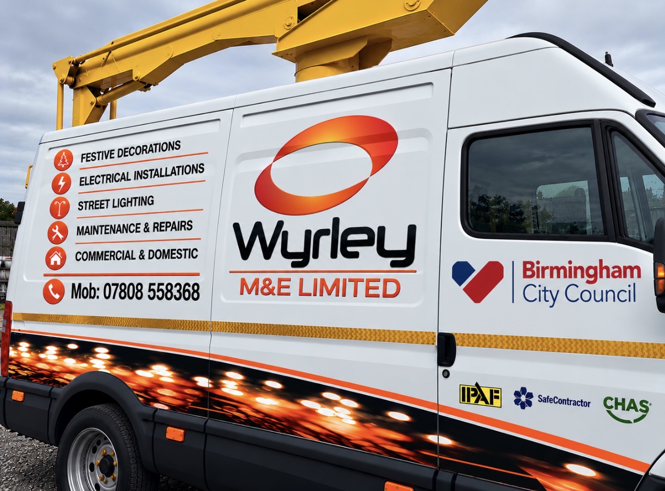 Wyrley branded service vehicle